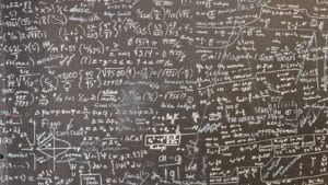 a blackboard with a lot of writing on it