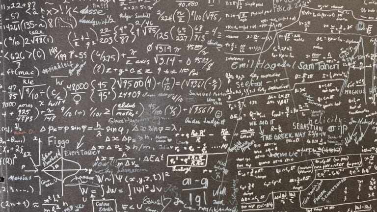 A Deep Dive Into The Mathematical Reasoning Power Of Deepseek Math 1 A blackboard with a lot of writing on it