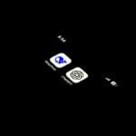 A cell phone is shown in the dark