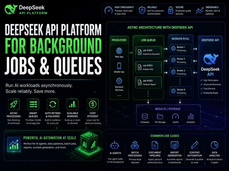 Deepseek api platform for background jobs and queues