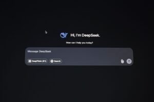 Image Displaying Deepseek Ai Interface For Messaging And Search Functionality.