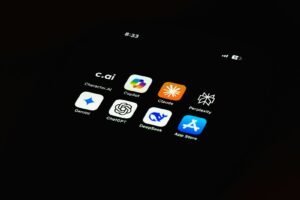 A Close Up Of A Cell Phone With Icons On It